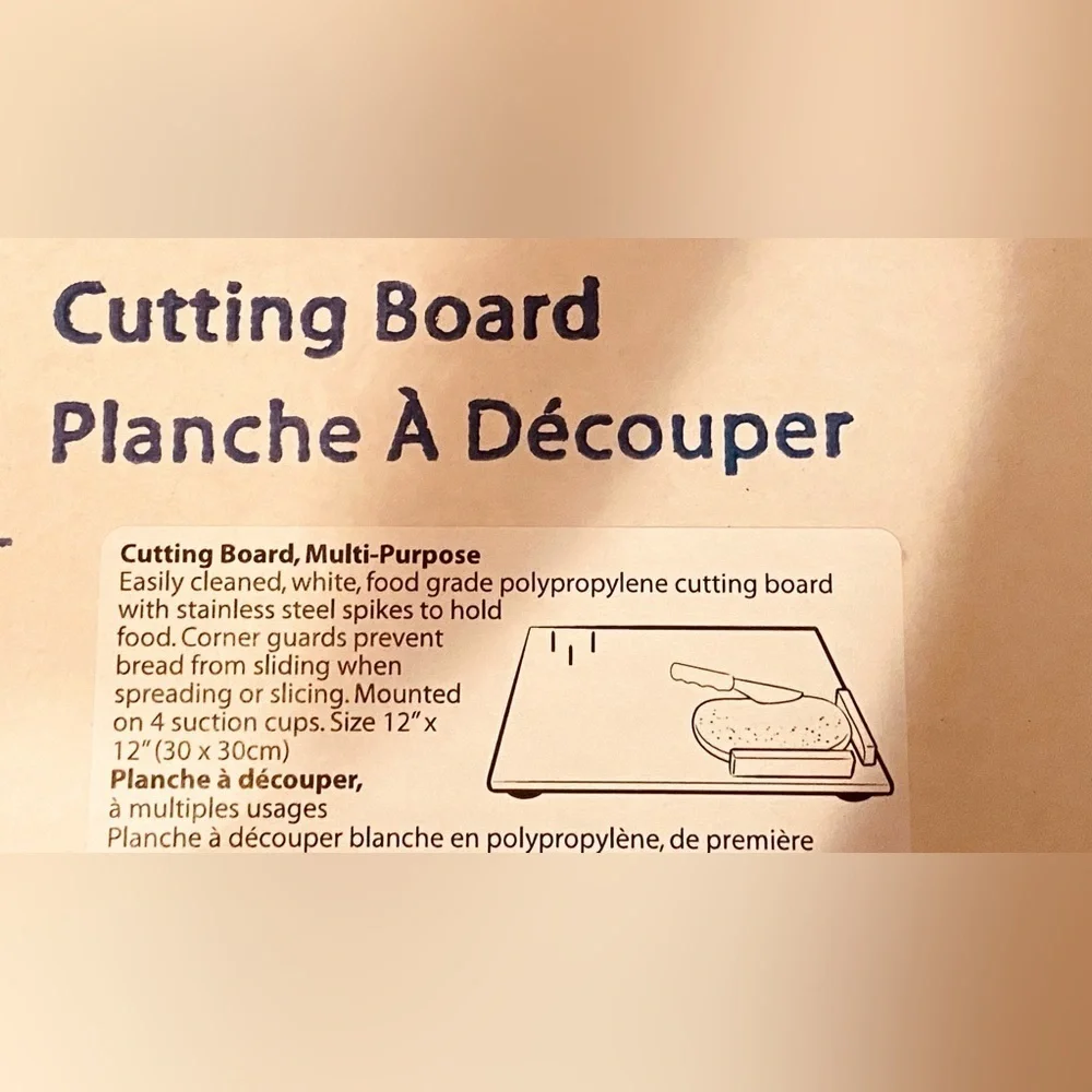 NWT Ability Helping Hands Pronged Food🥒Preparation 🍱 Cutting Board Raised Corns